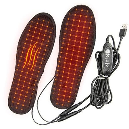 Solette riscaldate – Solette elettriche a batteria – solette termiche elettriche lavabili, antiscivolo, per escursionismo, sci, campeggio, caccia