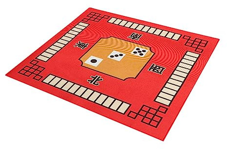 VICASKY Anti-rutsch Mahjong Tischdecke Quadratische Spielmatte Für Karten Und Brettspiele Geräuschreduzierende Dicke Mikrofasermatte Für Mahjong Poker Und Domino