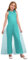 dPois Salopetta Bambina Principessa Elegante Tuta Jumpsuit da Cerimonia Matrimonio Festa di Compleanno con Spilla Floreale Tutina Pantaloni a Gamba Larga Romper Menta verde 7-8 anni
