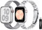 baklon 2 Pezzi Compatibile con Cinturino Apple Watch Donna, Acciaio Inossidabile, 38mm 40mm 41mm 42mm(Series 10), Series Ultra2/Ultra/SE2/SE/10 9 8 7 6 5 4 3 2 1, Argento
