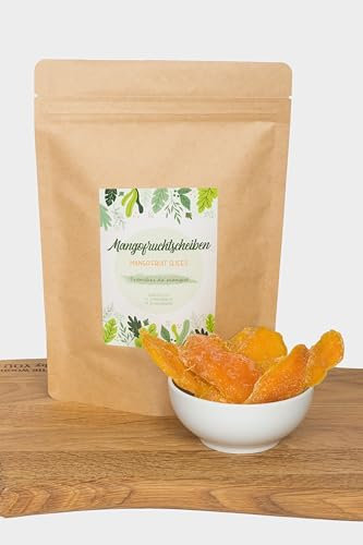 Mango deshidratado 1kg | Chips de mango | Rodajas de mango | Mango deshidratado | Frutas secas naturales | En un paquete resellable para una frescura óptima