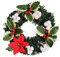 BUGUUYO Handgewebter Weihnachtskranz Für Den Innenbereich Türkranz Zum Aufhängen Naturholz Kunststoff Künstliche Blumen Und Blätter