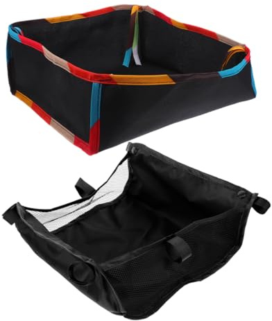 KONTONTY 2stücke Kinderwagen-netztasche Buggy-tasche Aufbewahrungskorb für Kinderwagen Hängekorb zur Organisation Platz Sitz Tasche für Babyartikel Schneller Zugriff Snacks Zufällige Farbe