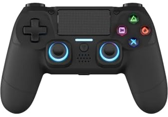 DragonShock - MIZAR+ - Bluetooth Wireless Controller Full Black for PS4, PC & Mobile/RGB