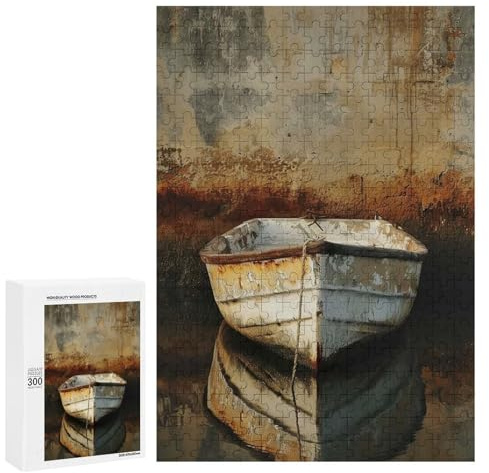 Jigsaw Puzzle 300 PCS for Adults Photo Art Boat I Puzzle for Adults Toy Wall Decor Perfect Decoration Stress Reduction Gifts 300 PCS