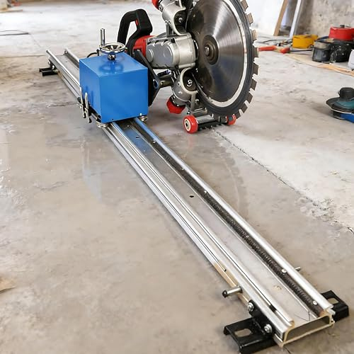 Concrete Track Saw Rail, Circular Saw Guide for Electric Lift & Remote, 3000RPM Self-Propelled System, Aluminum Alloy 1.5m, 2m, 2.5m, 3m Options