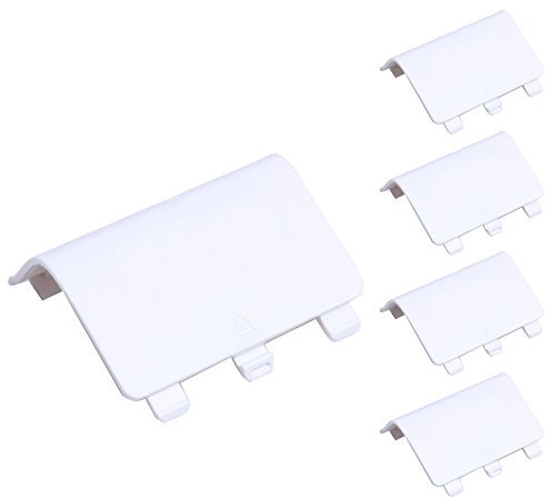 Demiawaking Batterie Abdeckung Tür Deckel Shell Ersatz für Xbox One Wireless Controller (Weiss)
