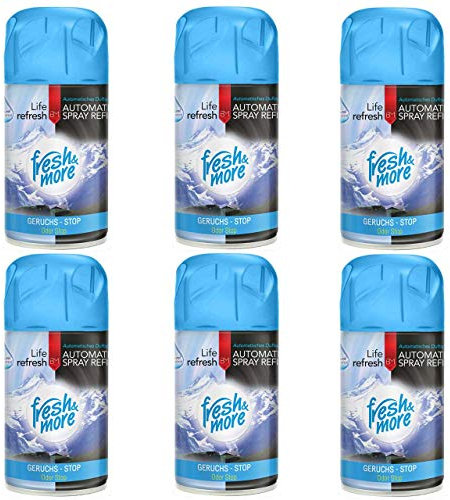 Fresh & More Lufterfrischer Nachfüller (6er Pack) 250ml, Geruchs-Stop