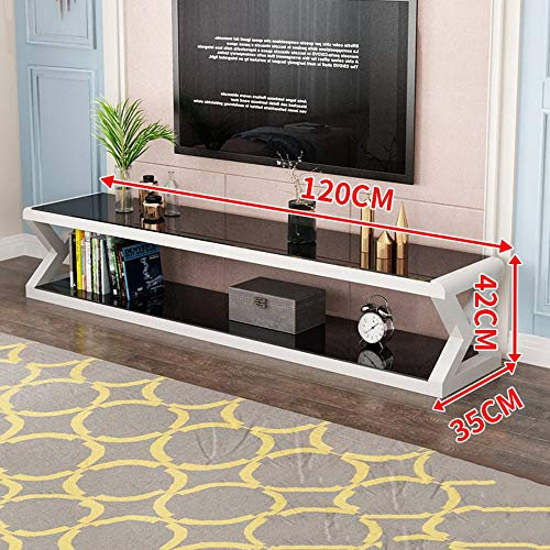 JDHJ TV Cabinet Set-top Box Shelf Small Apartment Tempered Glass Floor-standing TV Cabinet Can Accommodate Photo Frame DVD Player Router Etc. (Color : A)