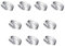 Hose Clamp, 10 Pieces Stainless Steel Adjustable 16-25mm Range Worm Gear Hose Clamp, Fuel Line Clamp for Plumbing, Automotive and Mechanical Applications