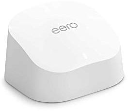 Amazon eero 6 mesh Wi-Fi extender | Expands existing eero network | Add up to 140 m² of Wi-Fi 6 coverage to your existing eero mesh wifi network | 1-Pack