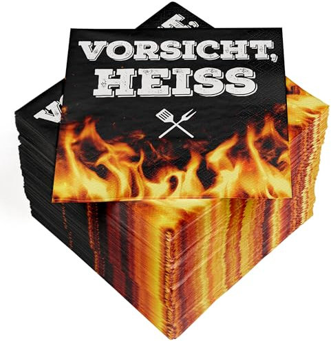 HEKU 100 Servietten, 3-lagig, 33x33cm, heiß-kalt I Saugstark und praktisch verpackt I Ideal für besondere Anlässe