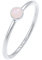 Elli Ring Damen Stapel Basic Minimal mit Rosenquarz in 925 Sterling Silber Vergoldet