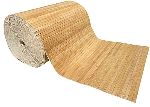 Tapis long en bambou avec dos antidérapant en caoutchouc, plusieurs coloris disponibles, beige, 400 x 50 cm