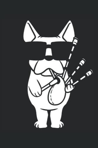Hund mit Dudelsack: Notizbuch LINIERT | Eine lustige Kladde mit Hund mit Sackpfeife Motiv | Eine witzige Stratze für Dudelsackspieler und Dudelsackspielerin