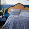 LERUUM Sommer Bettwaesche Set 135x200 Baumwolle Navy Blau Weiß Erwachsene Jungen Geometrisches Wendbares Bettbezug mit 1x Kissenbezug 80x80(2 teilig Classy)