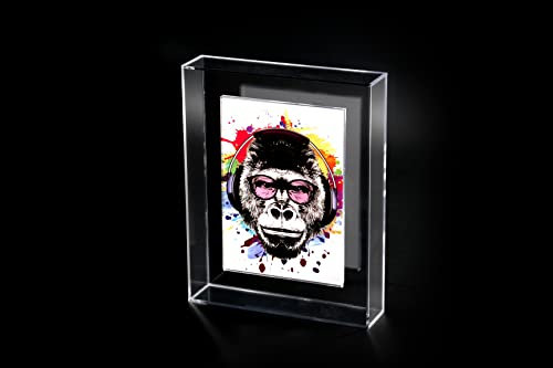 Wackadoo Bilderrahmen Pure aus kristallklarem Acryl mit Magnetaufhängung schwebende Optik einfaches Auswechseln der Bilder 10 x10, 10 x 15, 13 x 18 und 30 x 40 cm