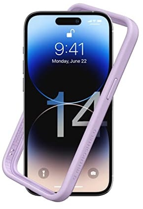 RhinoShield Bumper Case kompatibel mit [iPhone 14 Pro] | CrashGuard NX - Stoßdämpfende Schutzhülle im schlanken Design - 3.5 Meter Fallschutz - Lavender