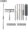 Window Squeegee/Feather Duster 2 in 1 Window Cleaning Equipment With Extension Poles,Window Cleaning Kit for Windows/Shower Glass/, Bendable Long Feather Duster for Cleaning High Ceiling/Furniture