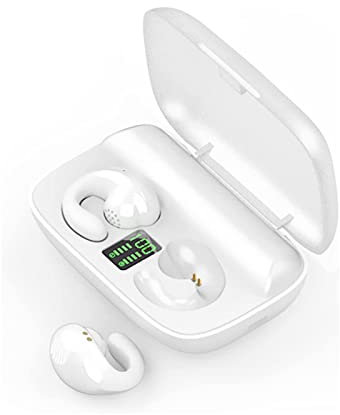 Open Ear Kopfhörer kabellos Bluetooth Luftleitung Knochenschall Sportkopfhörer Wireless Ear Clip Bone Conduction Headphones Knochenkopfhörer Ohrhörer Gym Kopfhörer mit Ohrbügel für Laufen Radfahren