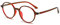 VEVESMUNDO Anti Blaulicht Brillen Groß Runde Retro Blaulichtfilter Brillenfassung Dekobrille Nerdbrille Ohne Stärke (1 Stück Rot Lesebrille, 0)
