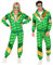 W WIDMANN MILANO Party Fashion - Kostüm Trainingsanzug, St. Patricks Day, Kleeblatt, 80er Jahre Outfit, Jogginganzug für Karneval & Party
