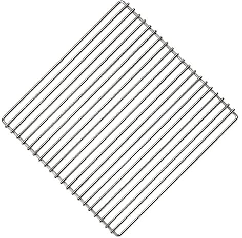 EUBEISAQI Feuerstellen-Grillrost | Quadratisches offenes Feuergitter über der Feuerstelle | Edelstahl-Grillrost, Grillrost, Outdoor-Küchenzubehör für Picknick, Bushcraft, Survival, Garten, Grill