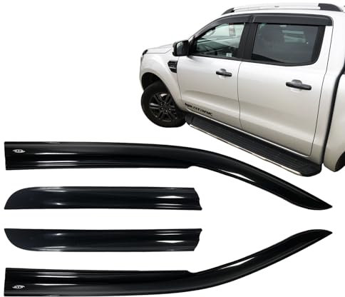 Evolution Car Spares Kompatibel mit VW Amaro [2010 bis 2021] Windabweiser, Regen-, Sonne- und Rauchabweiser, 4 Stück [zum Aufkleben]