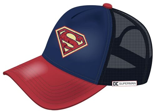 ARDITEX SU16191 Gorra de Poliéster de Rejilla con Bordados de Warner BROSS-Superman
