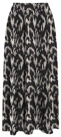 ONLY Damen Onlnova Life Elite Jamilla Skirt Rock, Black/AOP:590 Rough Animal, 44