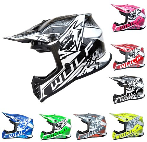 Wulfsport KAIR-X Helmet Kids Motocross Helmet- Black L (51-52cm)