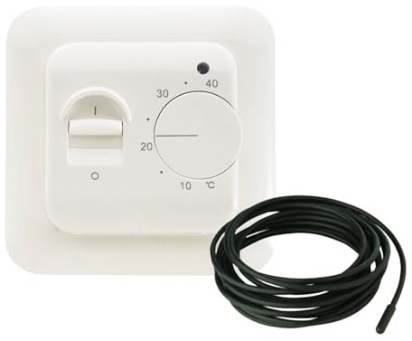 Lowenergie Manual Underfloor Heating Thermostat with Floor Sensor 16A Electric Heater