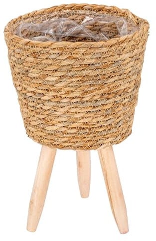 levandeo Pflanztopf Stroh H18-33cm Blumentopf Pflanzkorb Blumenkorb Pflanzgefäß Blumenkübel Pflanzkübel Boho Deko