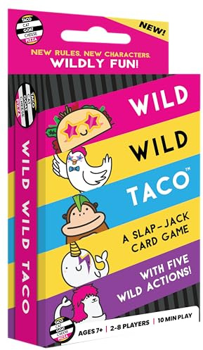 Wild, Wild Taco – by Taco Cat Goat Cheese Pizza - Hilarious, Fast-Paced Slap-Jack Card Game for Kids, Teens, and Adults. Family Friendly Party Game. Great Gift for Kids Ages 7+, 2-8 Players, 10 min