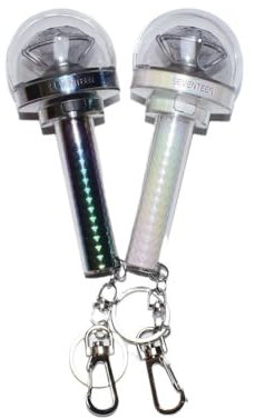 HABETI Seventeen Lightstick Schlüsselanhänger Kpop Merch Caratbong Offizieller Leuchtstab Konzertfans Geschenkkollektion, Weiß, keine Batterie, No batteriers