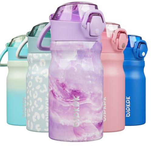 BJPKPK Stainless Steel Insulated Water Bottle with Straw Lid 14oz Reusable Metal Thermos Bottles Keep Cold and Hot,Dawn