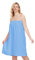 North Bund Damen Saunakilt Saunatuch Bademantel 100% Baumwolle Sauna Kilt Saunasarong Handtuch Mit Gummizug Und Klettverschluss Für Spa Blau