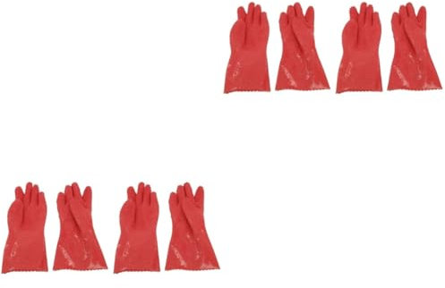 AUTSUPPL 2 Pairs Food Gloves Hand Potato Gloves Anti-slip Vegetable Processing Tool for Kitchen (rosy) Random