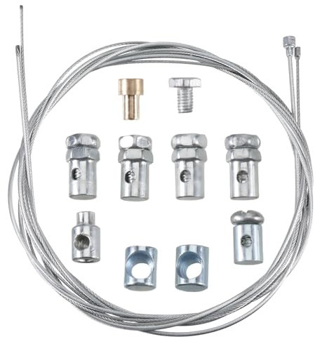 uinnossvc Universal Cable Repair Kit, Motorbike Clutch Cable with 10 Nipple Fixing Screws, Brake Cable Repair Kit, Universal Motorcycle Emergency Throttle Cable Repair Kit