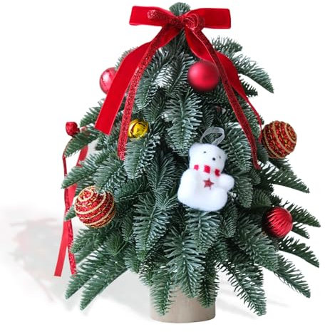Tischweihnachtsbaum | Kleiner Weihnachtsbaum und DIY-Dekorationen, 51 PE-Tipps | Mini-Weihnachtsbaum für drinnen und draußen | Für einen festlichen Touch