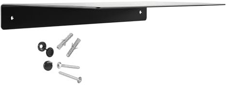 SOTECH Design Wandregal Hover-III 350 x 130 x 30 mm schwarz, Wandmontage, Wandboard inkl. Befestigungsset für Bad Küche oder Wohnzimmer