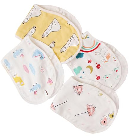 UPKOCH Schützen Sie Die Trockenheit Ihres Babys 4er-pack Baby-bandana-lätzchen Aus Baumwolle Zum Zahnen Für Jungen Und Mädchen