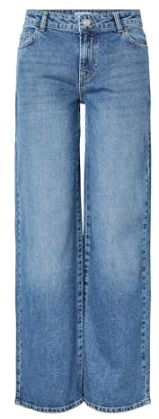 Pieces Damen Pcselma Lw Wide Jeans New Mb Noos Bc Pieces Female Wide Fit Jeans Pcselma