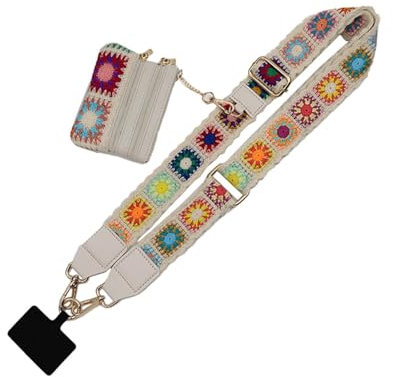 KSOPUERT Clip und Go Handygurt mit Reißverschluss Geldbörse Handykette Universal Tasche FüR handykette handgelenkschlaufe Verstellbares Schlüsselband für Mobiltelefone