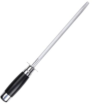 Afilador de Cuchillos de Acero, Profesional Cocina Afilar Varilla de 8 Pulgadas, Chaira Afilador Manual de Afilar, Afiladores de Acero con Alto Contenido de Carbono para Chef y Carnicero