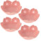 EXHUMKY 4pcs Cherry Blossom Sauce Portion Cups Sauce Container Stackable Ramekins Dish Mini Prep Dish Ketchup Dish Pinch Bowl Ceramic Condiment Cups Soy Dish Porcelain Pink
