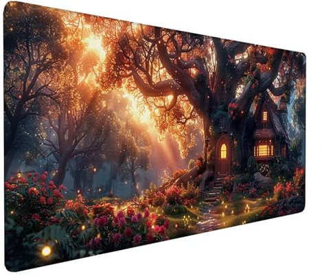 Alfombrilla Ratón XXL 800x400x3mm, Gaming Alfombrilla Ratón Casa, Alfombrilla Escritorio con Base de Goma Antideslizante, Alfombrilla Teclado y Raton, Pc Gaming Accesorios, Gamer Regalos, Verde J-D-G