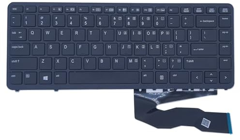 New US Layout Keyboard Replacement For HP EliteBook 840 G1 G2,850 G1 G2 Laptop Notebook Non Backlit Black Keyboard With Frame