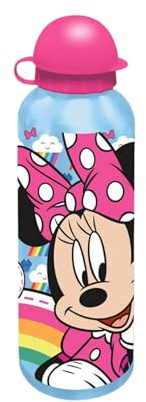 Disney Minnie Mouse Reusable Bottle, Stainless Steel Design Water Bottle for Girls, Travel Bottle, Capacity 500ml | Pink