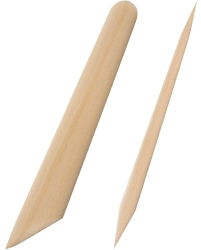 Calvana Wood Dual Point Turner & Crease Maker, Perfect for Crisp Folds and Corners, Precision Tools for Quilting and Sewing Seam Marking, Compatible with Prym Love Point Turner